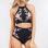 Women High Waist Two Piece Floral Print Swimsuits M11934