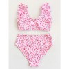 Leopard Print Bikini Swimsuit Set Sexy Fly Edge Bikini Women 1034