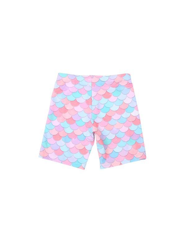 Children's Swimsuit Mermaid Separate Set Long Sleeve Fish Scale Shorts Girls Swimsuit KF207