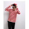 Casual  lovely red and white clothes M40303