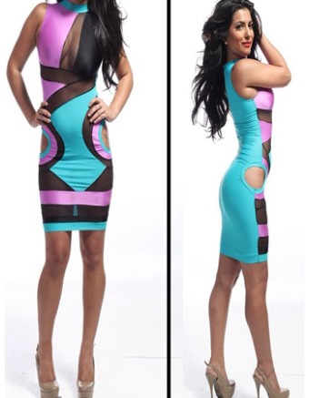 Lady Women Fashion Party Summer Bodycon Bnadage Midi Dress M3820