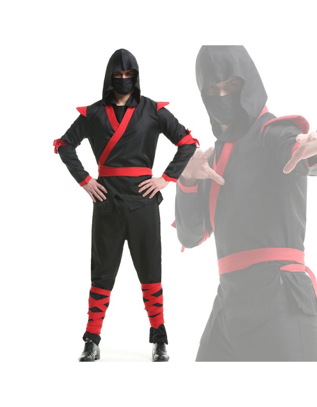 Halloween Masked Japanese Bushido Cosplay Ninja Warrior Anime Costume XY82233