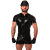 One Piece Sexy Patent Leather Lingerie Nightclub Stage Jumpsuit For Men N804