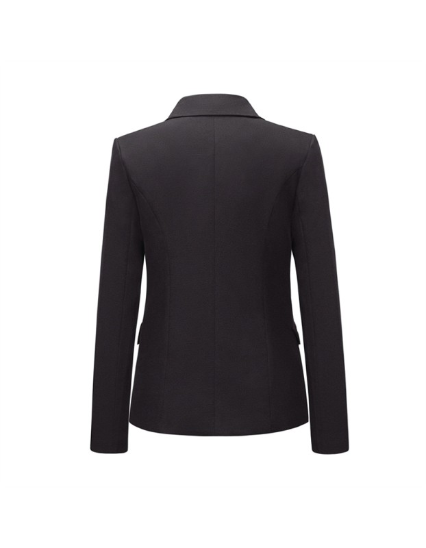 Short Suit Jacket Double Breasted Top Coat Solid Color Women Blazer H2013