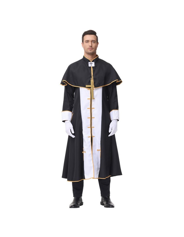 Cosplay Vampire Male Missionary Virgin Mary Priest Costume MS1734