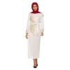 New Style Elegant Embroidered Beaded Trumpet Sleeve Lace Up Dress 1921