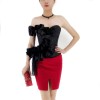 Luxury Lace Floral Ruffle Jacquard Off Shoulder Overbust Corset WK2277a