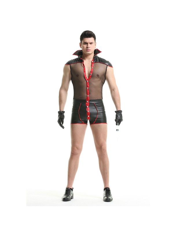 Male Club Halloween Cosplay Sexy Evil Spirit Bat Demon Costume  XY82219