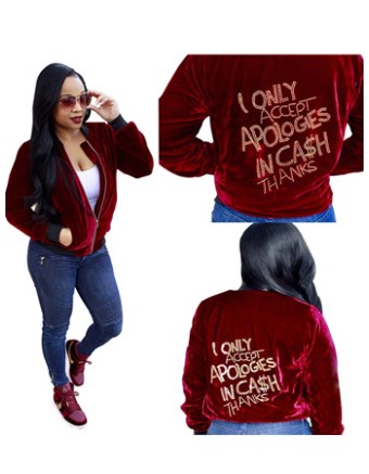 New fashiion sexy women red jacket short style with pocket M88080