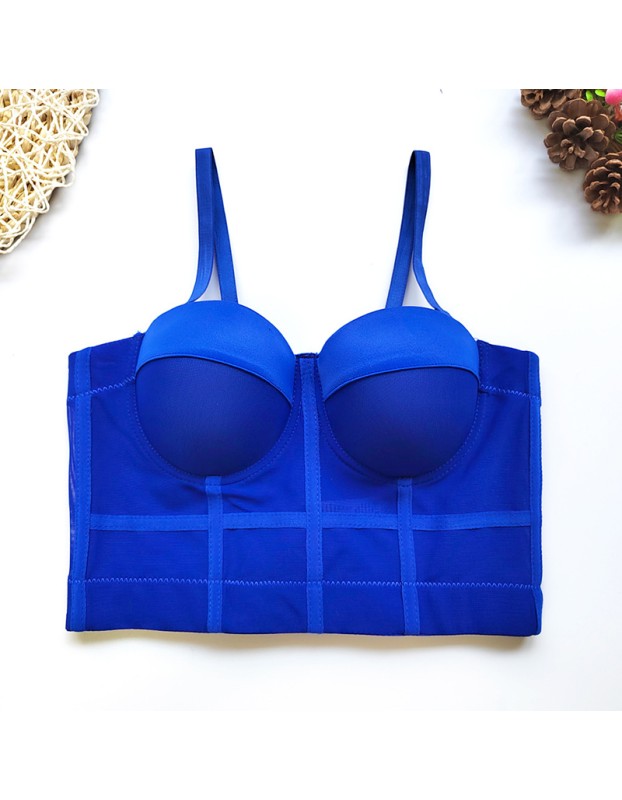 Sports Bra Mesh Yarn Underwire Fishbone Suspender Breathable Underwear KN8594