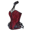 New Style 13 Steel Bones Brocade Print Overbust Corset Hip Cage m1409