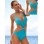 Blue Push-up Triangle Teddy Swimwear M5399