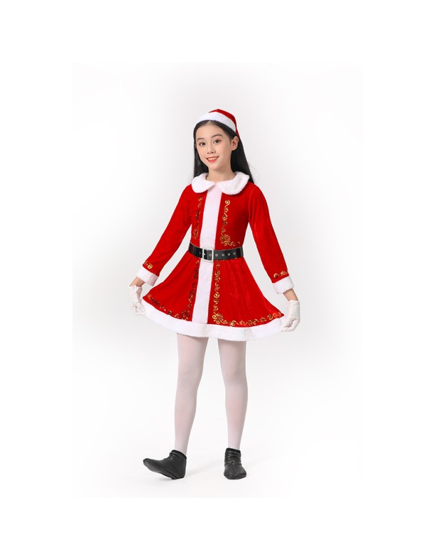 Children's Costumes Santa Claus Dresses Up In Party Christmas Cosplay Costumes SM6060 SM059