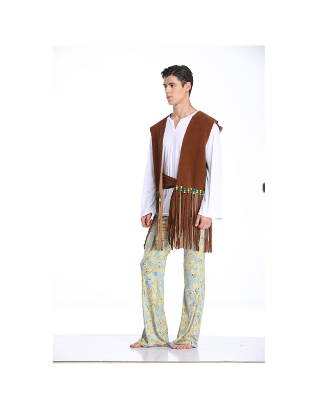 Indian Adult Couple Costume Tribe Princess Hip Hop Fringe Cosplay SM3348