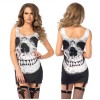 New Skeleton T-Shirt  Women Cosplay Skull Costumes M40482