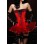 red newest corset with mini skirt m1807J