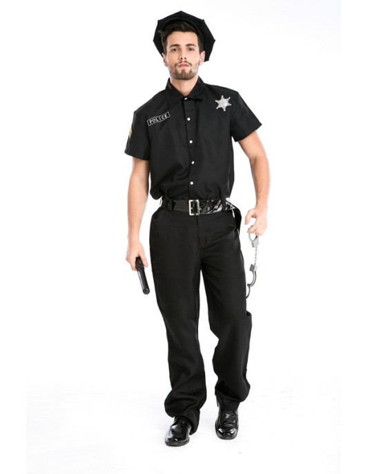 Black policeman costume M4715