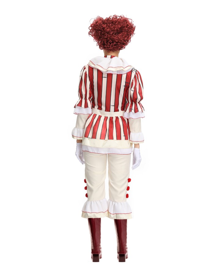 Halloween Women Role Play Cosplay Killer Clown Outfit Suit M40665