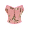 Sexy Bustier Butterfly Print Corset Tops For Women Waist Trainer Short Corset 22047