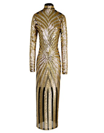Long sleeve sequin clubwear M30104