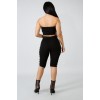 Sexy off shoulder Two Piece Set Crop Top Shorts Pants Sets m8236