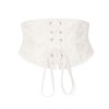Black Embossed Jacquard Short Torso Underbust Corset Waist Slimming Shaperwear Belt 22067