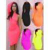 Pure color sexy woman fancy dress M3624