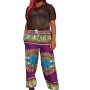 Sexy Bohemian totem printed casual pants wide leg pants m88048