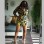Women Long Sleeve Sexy Printed T Shirt Dresses M8442