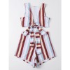 Flat Corner Young Girl Bikini Two Piece Plus Size Striped Women Bikini Sets S163