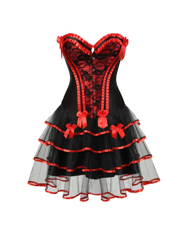 Purple Waist Corset With Skirt M1416