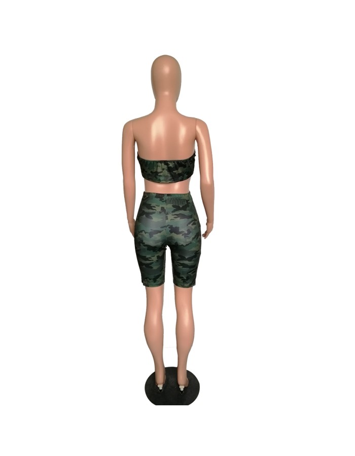 Sexy Camouflage Bodycon Two Piece Set M8453