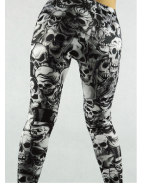 Fashion High Elasticity Women Skull Printed Leggings FG0108