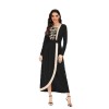 Long Skirt Floral Casual Summer With Belt Dinner Gown Evening Dresses Ladies 21413