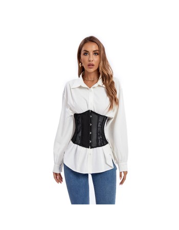 Lightweight Tight Abdomen 4 Buckle Version Of Perspective Lace Waist Corset QF869