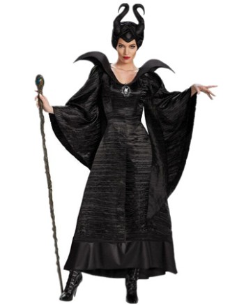 Hot Sale Black Witch Long Costume Dress Devil Costume M40138