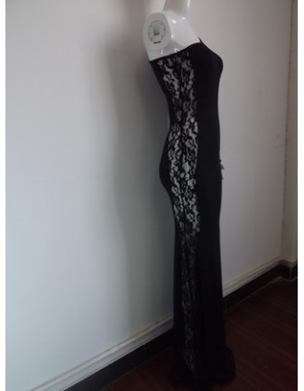 Black One Shoulder Design Evening Dress M2302