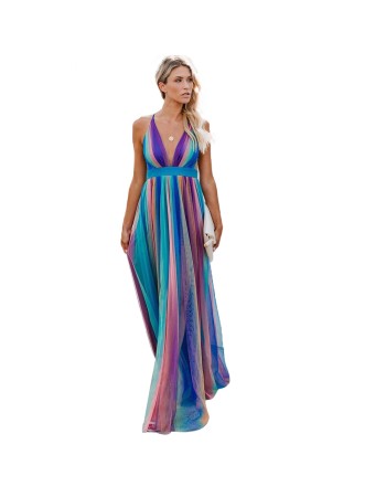 women's sexy halter strap chiffon dressM8360