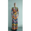 Sexy V-neck beautifully printed plus size and floor dress fashion women's clothing M8573