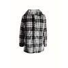 Black And White Extra Cover Women's Leopard Print Pocket Loose Plush Coat YM8629