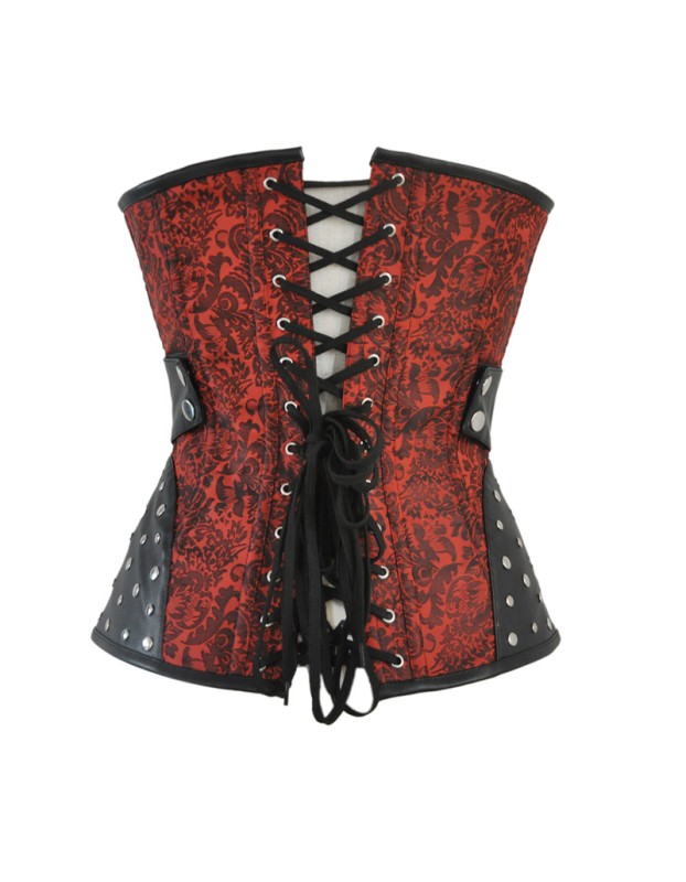 Rivet Jacquard Steampunk Steel Boned Corset Belt M1425