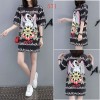 Casual Loose Cartoon Printed T Shirt Dress M8369