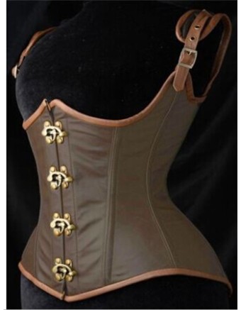 Grand Steampunk Leather Clasp Corset  M1315