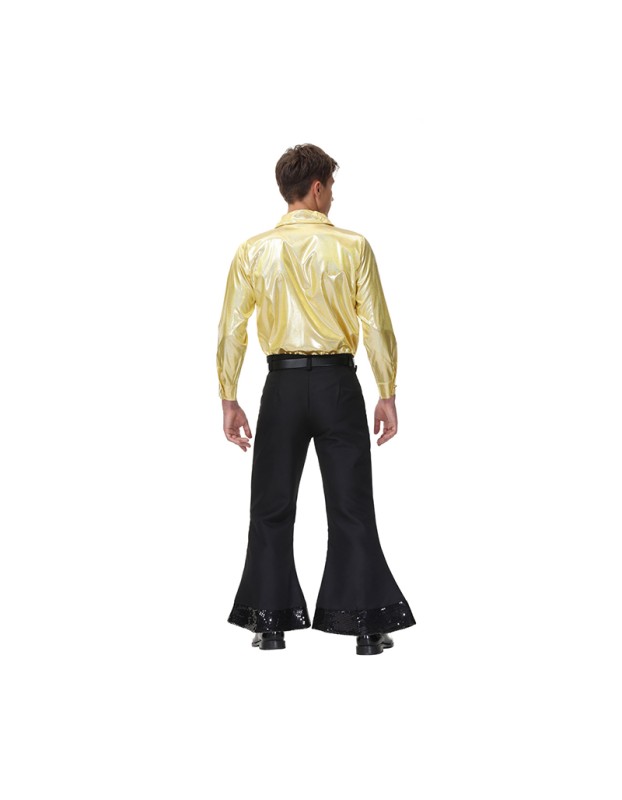 Halloween Costume Adult Retro 70s Disco Hippie Bar Nightclub Costume MS1176