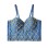 Denim Blazer Shaped Top With Chest Pad Nailed Beaded Vest 8972