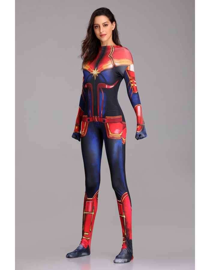 Captain Marvel Cosplay Costume Jumpsuit M40640