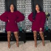 Winter Fashion Fluffy Tassel Warm Sweater 2 Piece Set M8526