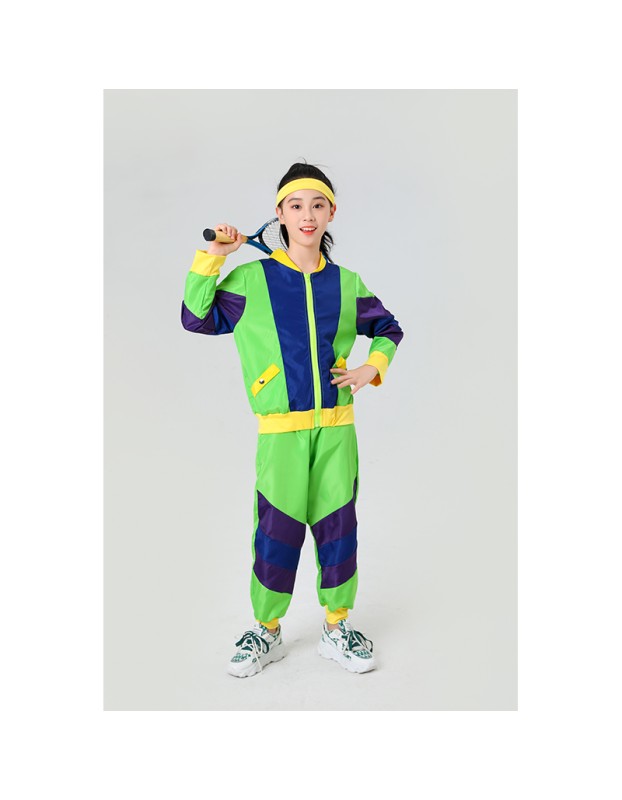 Girl 70s Disco Retro Hippie Costume Fancy Clothes Hippie Pants Children Costume
