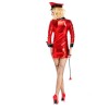 Red pvc sexy police costume m4646