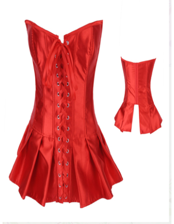 red satin bustier m1245e